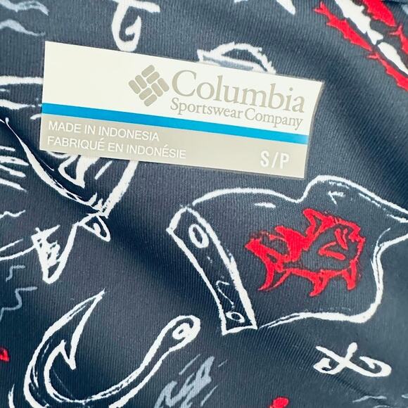 Columbia PFG Freezer III Tank Dress Small Red White Blue Patriotic American Fish - Picture 5 of 8